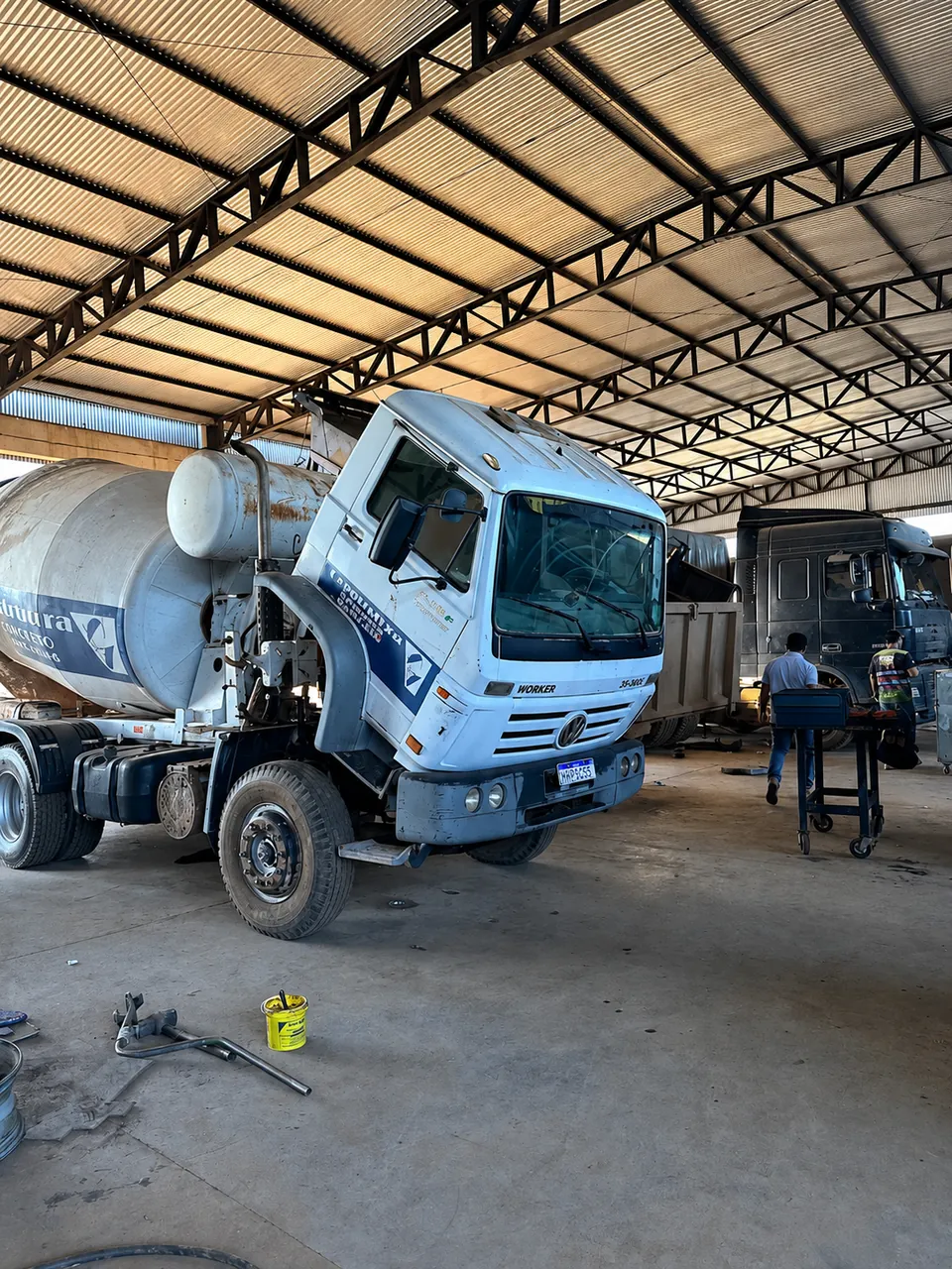 Caminhão atendido na oficina Evolução Diesel